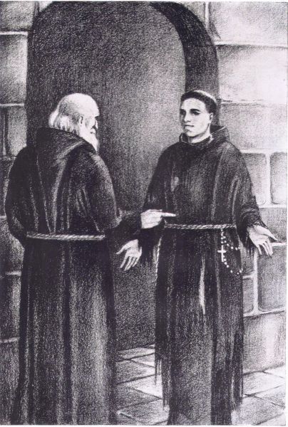 Frater Jozef Maria draagt de armoedige pij als een koninklijk gewaad.