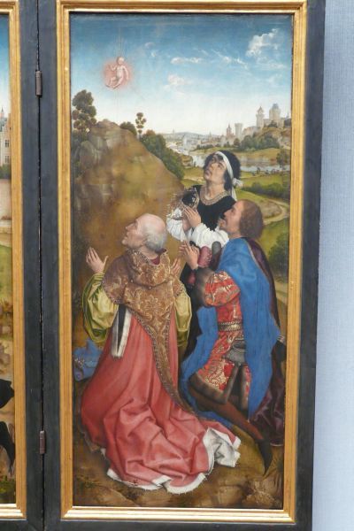 Drie Koningen zien 'ster' (= Kind Jezus) aan de hemel.