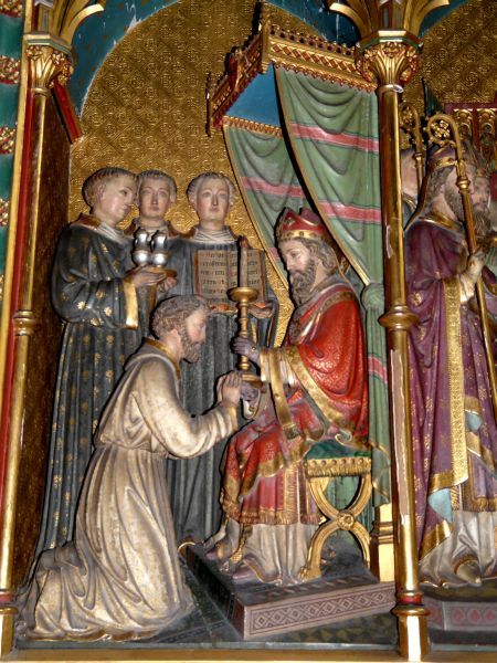 Hilarius dient Martinus (+ 397, feest 11 november) lagere wijding toe.