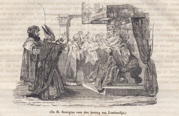 Bisschop Remigius bij koning Didier van Lombardije
