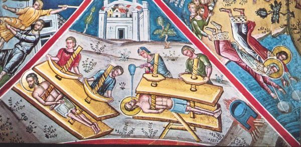 Marteldood Anastasius (links).