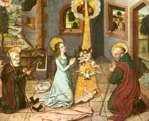 Zij zou al aanwezig geweest zijn bij de geboorte van Christus in de stal van Bethlehem.