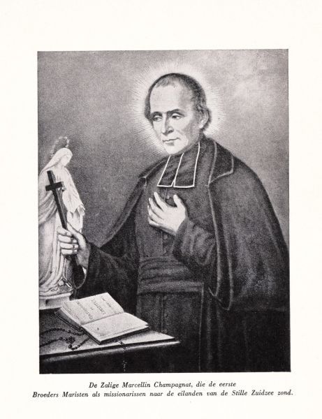 Marcellin als Marist (Mariabeeld op de achtergrond) Nederland