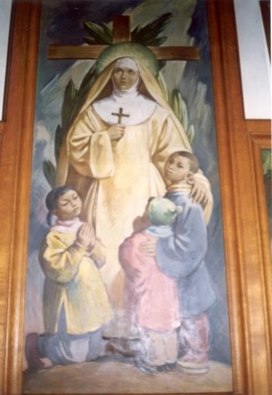 Zuster Amandina met inheemse kindertjes.