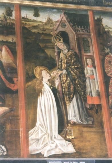 Maria Magdalena ontvangt communie van bisschop Cedonius.