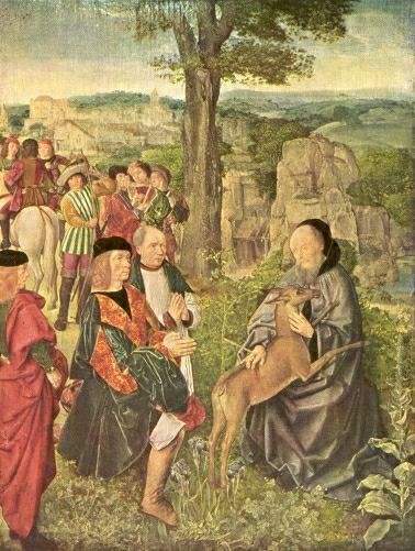 Sint Gilles wordt ontdekt door de vorst en zijn jachtpartij.