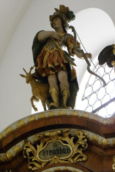 Eustachius met boog en hert.