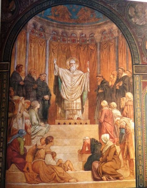 Gerardus preekt. vóór 1910, Bertalan Székely, schilderij.