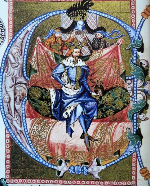 Wenceslaus op zijn troon