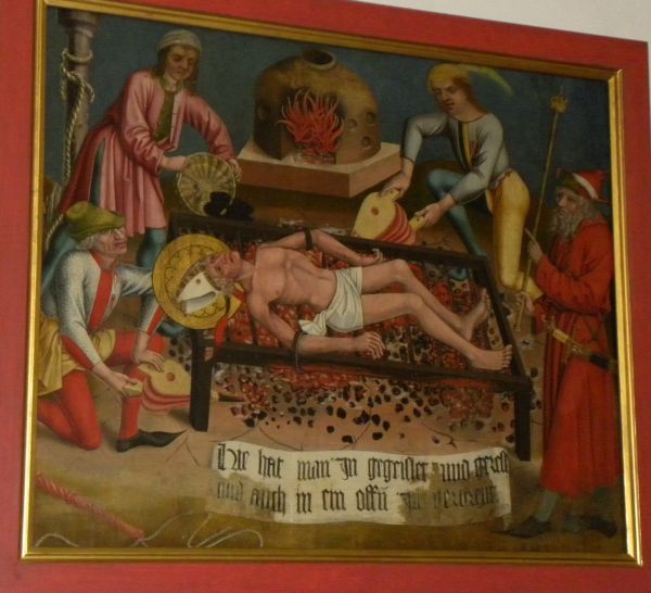 Dionysius gefolterd op een gloeiend rooster.