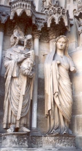 Links Nicasius, rechts Eutropia.