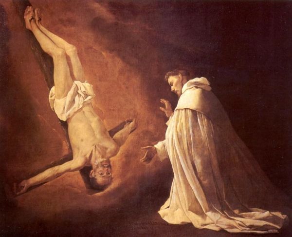 Apostel Petrus verschijnt aan Petrus Nolascus.