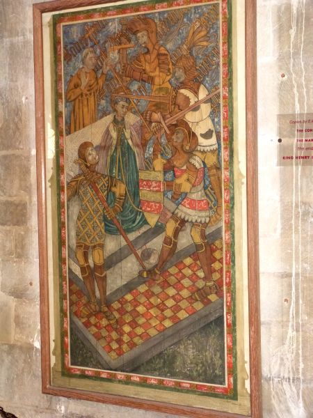Moord op Thomas Becket in de kathedraal.