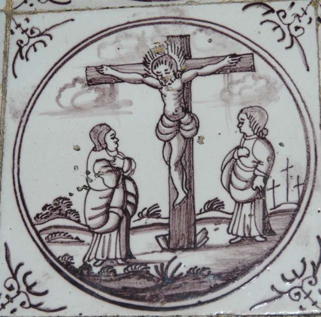 Jezus sterft, Maria en Johannes