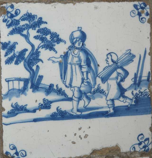 Abraham en Isaak op weg